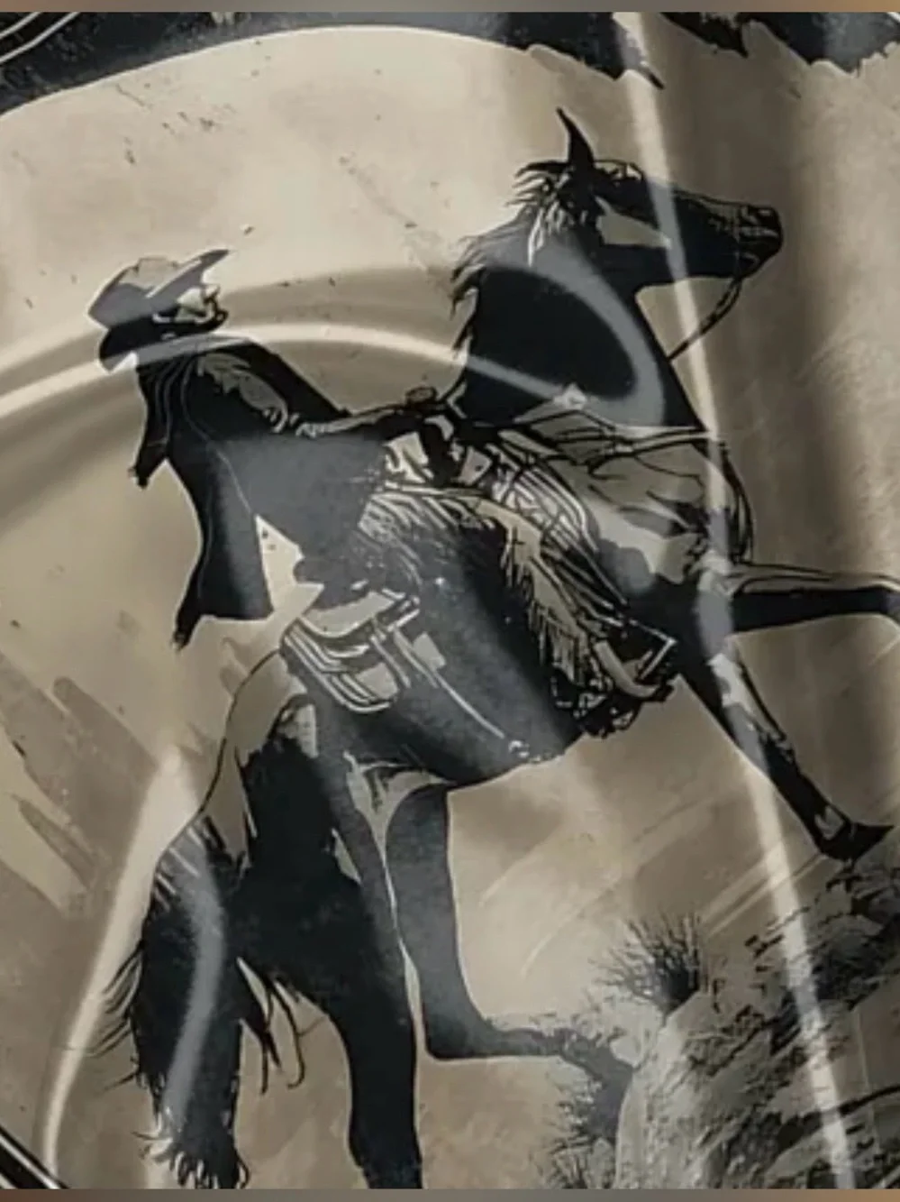 Western Cowboy Horse Bandana Scarf | Vintage Style Square | Southwestern Rider